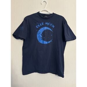 Vintage The Blue Moon‎ Tshirt Hanes Beefy Tag Blue Large
